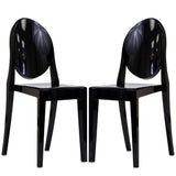 Casper Black Dining Chairs (Set of 2) - Ornate Home