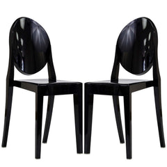 Casper Black Dining Chairs (Set of 2) - Ornate Home