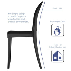 Casper Black Dining Chairs (Set of 2) - Ornate Home