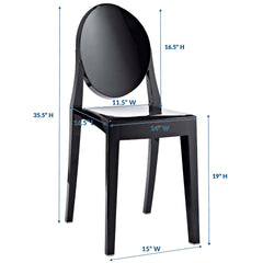 Casper Black Dining Side Chair - Ornate Home