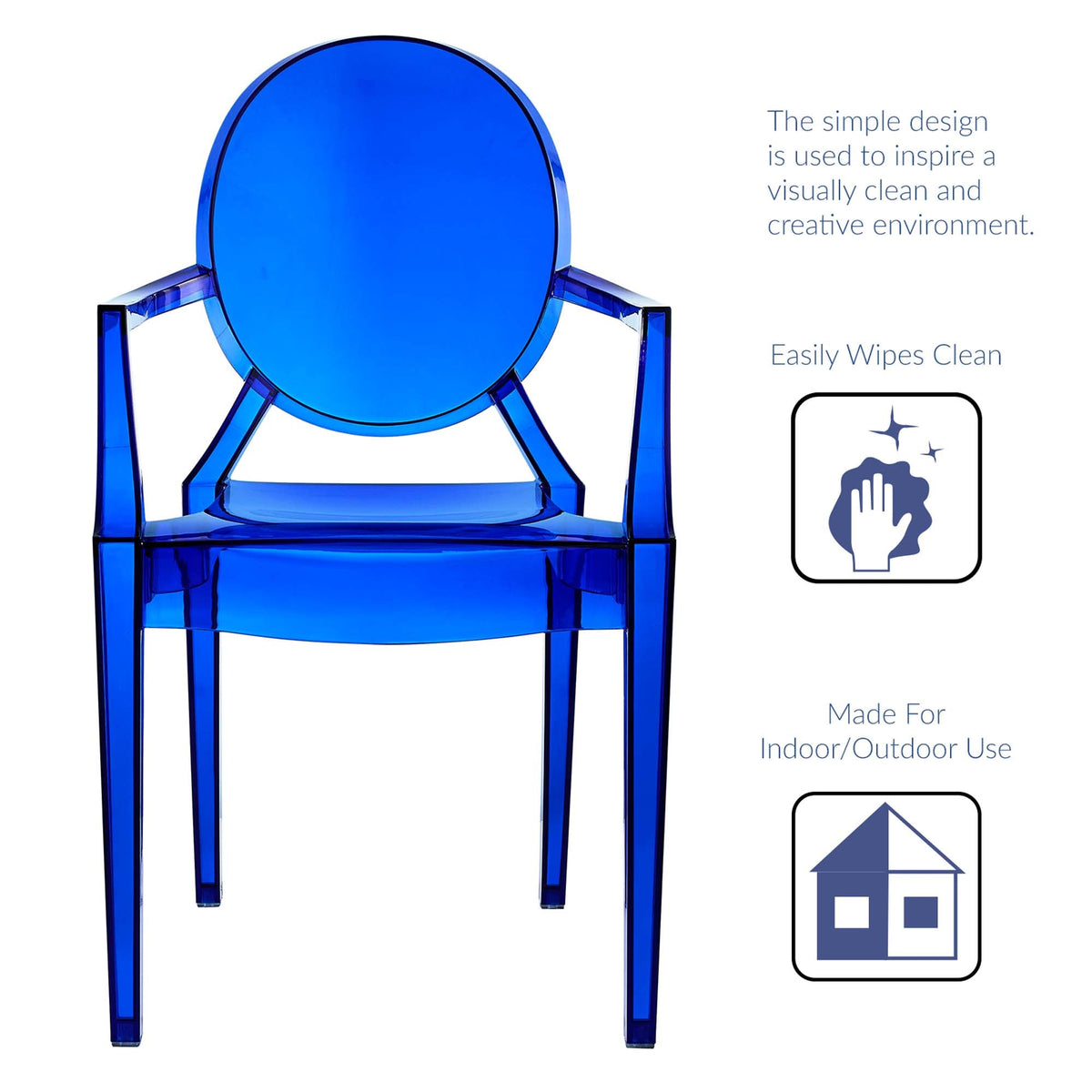Casper Blue Dining Armchairs (Set of 2) - Ornate Home