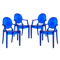 Casper Blue Dining Armchairs (Set of 4) - Ornate Home