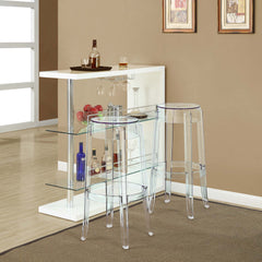 Casper Clear Backless Bar Stool - Ornate Home