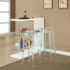 Casper Clear Bar Stool (Set of 2) - Ornate Home