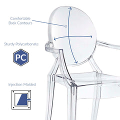 Casper Clear Dining Armchair - Ornate Home