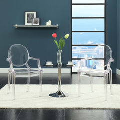 Casper Clear Dining Armchairs (Set of 2) - Ornate Home