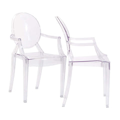 Casper Clear Dining Armchairs (Set of 2) - Ornate Home