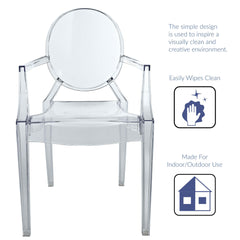 Casper Clear Dining Armchairs (Set of 2) - Ornate Home