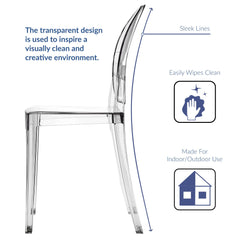 Casper Clear Dining Chairs (Set of 2) - Ornate Home
