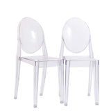 Casper Clear Dining Chairs (Set of 2) - Ornate Home