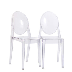 Casper Clear Dining Chairs (Set of 2) - Ornate Home