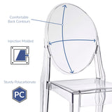 Casper Clear Dining Chairs (Set of 2) - Ornate Home