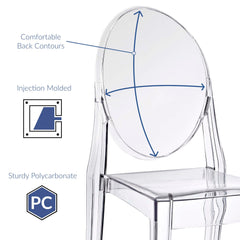 Casper Clear Dining Chairs (Set of 4) - Ornate Home