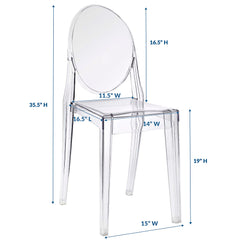 Casper Clear Dining Side Chair - Ornate Home