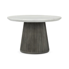 Caspia Snowdrift White/Black Outdoor Dining Table - Ornate Home