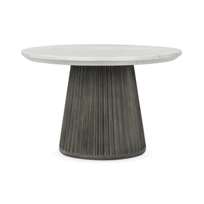 Caspia Snowdrift White/Black Outdoor Dining Table - Ornate Home