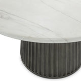 Caspia Snowdrift White/Black Outdoor Dining Table - Ornate Home