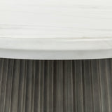 Caspia Snowdrift White/Black Outdoor Dining Table - Ornate Home