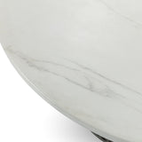 Caspia Snowdrift White/Black Outdoor Dining Table - Ornate Home