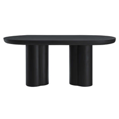 Caspian Black 72" Oval Concrete Dining Table - Ornate Home