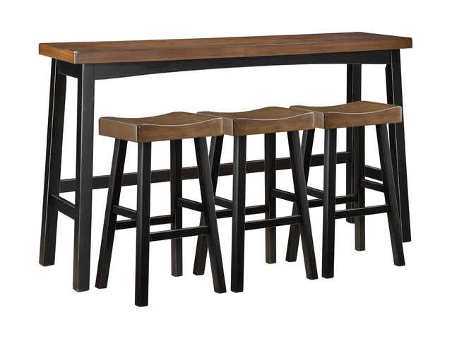 Caspian Black/Brown 4-Piece Pack Pub Height Set - Ornate Home