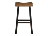 Caspian Black/Brown Pub Height Stool - Ornate Home