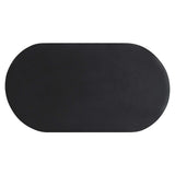 Caspian Black Oval Concrete Coffee Table - Ornate Home