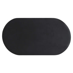 Caspian Black Oval Concrete Coffee Table - Ornate Home