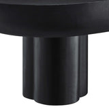 Caspian Black Oval Concrete Coffee Table - Ornate Home