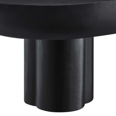 Caspian Black Oval Concrete Coffee Table - Ornate Home