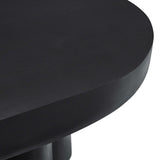 Caspian Black Oval Concrete Coffee Table - Ornate Home