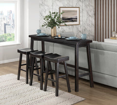 Caspian Black Pub Height Stool (Set of 2) - Ornate Home