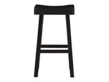 Caspian Black Pub Height Stool (Set of 2) - Ornate Home