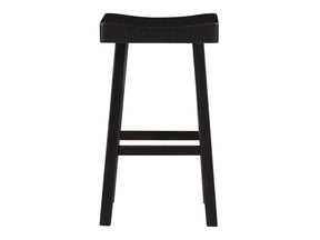 Caspian Black Pub Height Stool (Set of 2) - Ornate Home