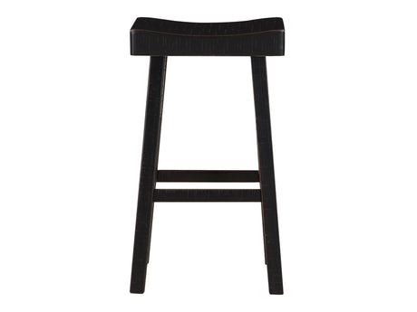 Caspian Black Pub Height Stool (Set of 2) - Ornate Home