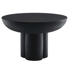 Caspian Black Round Concrete Coffee Table - Ornate Home