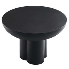 Caspian Black Round Concrete Coffee Table - Ornate Home