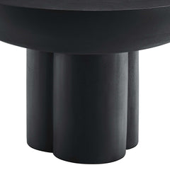 Caspian Black Round Concrete Coffee Table - Ornate Home