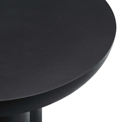 Caspian Black Round Concrete Coffee Table - Ornate Home