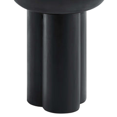 Caspian Black Round Concrete Side Table - Ornate Home