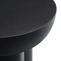 Caspian Black Round Concrete Side Table - Ornate Home