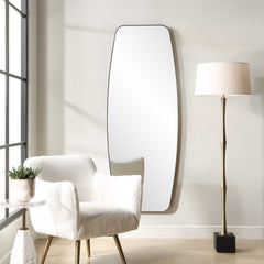 Caspian Curved Black Dressing Mirror - Ornate Home