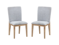 Caspian Oak/Gray 19"W Fabric Dining Chair (Set of 2) - Ornate Home