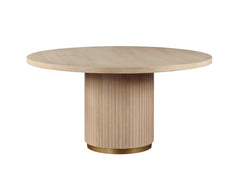 Caspian Oak/Gray 59" 7-Piece Round Dining Set - Ornate Home