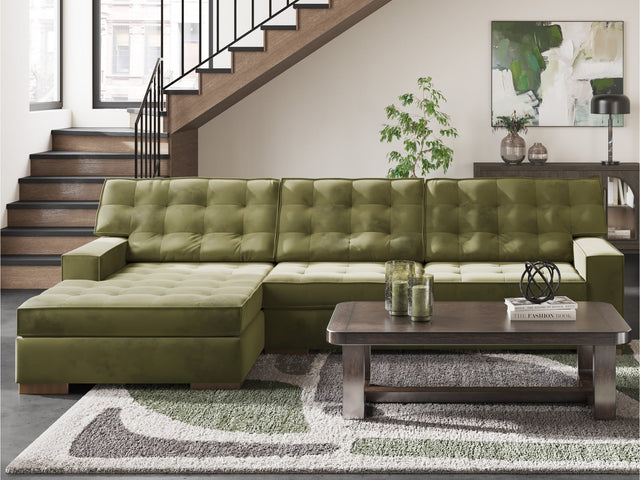 Caspian-Town Olive 2-Piece LAF Sectional with Chaise (Online Special Price) - Ornate Home