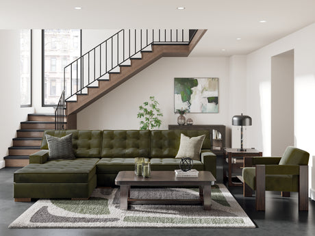 Caspian-Town Olive 2-Piece LAF Sectional with Chaise - Ornate Home