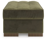 Caspian-Town Olive Oversized Accent Ottoman (Online Special Price) - Ornate Home