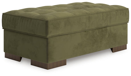 Caspian-Town Olive Oversized Accent Ottoman - Ornate Home