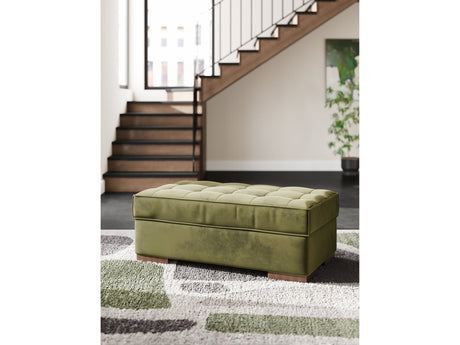 Caspian-Town Olive Oversized Accent Ottoman - Ornate Home