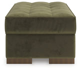 Caspian-Town Olive Oversized Accent Ottoman - Ornate Home